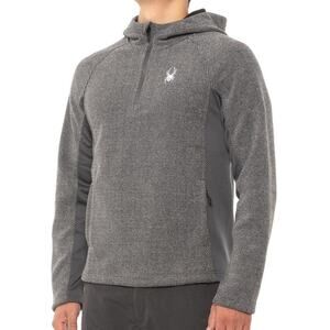 Spyder Boundless Half Zip Hoodie Fleece Pullover Mens XL Heather Gray Gorpcore